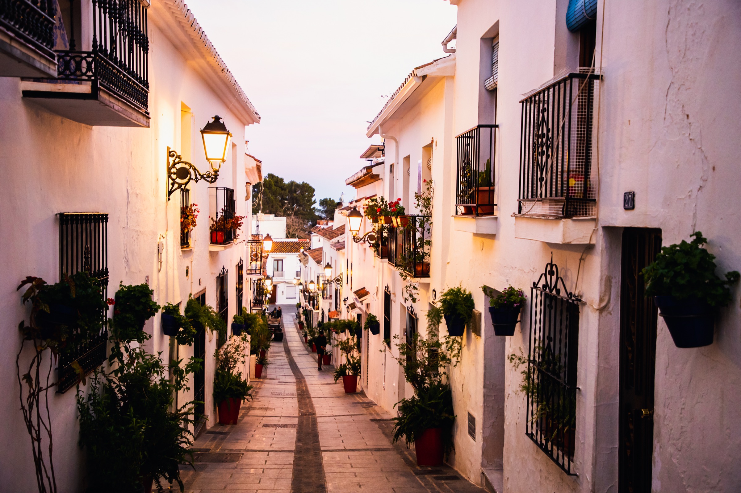 Charming island village street